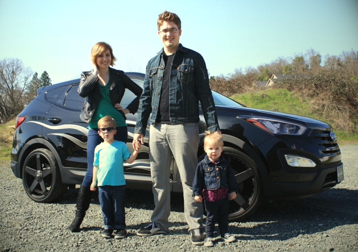 The Sleadds with their new 2013 Hyundai Santa Fe "Rock-n-Roller"